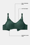 Zivame Essentials Double Layered Non Wired Full Coverage T-Shirt Bra - Botanical Garden — thumbnail 6